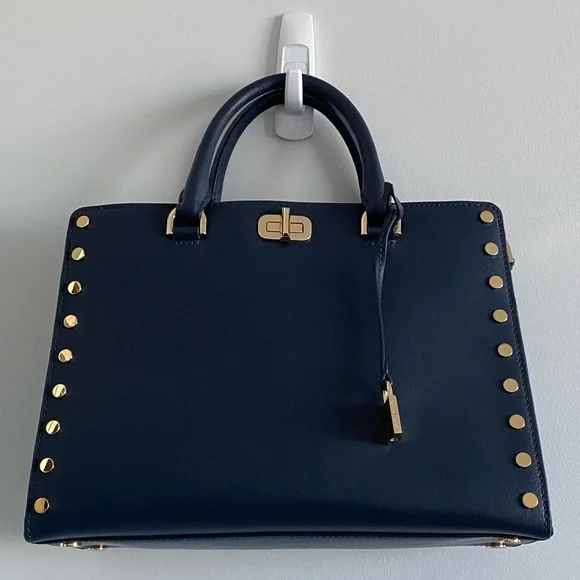 Michael Kors Sylvie Stud Leather Satchel Bag